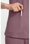 Elderberry - Women's 3-Pocket Y-Neck Scrub Top (View 2)