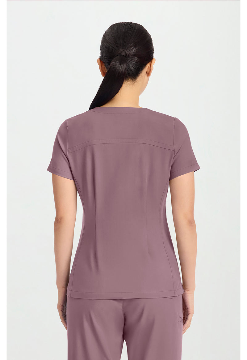 Elderberry - Healing Hands Quest Women Scrub Top - Back View