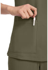 olive - Women's 3-Pocket Y-Neck Top (View 2)