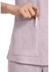 Pink Pearl - Women's 3-Pocket Y-Neck Scrub Top (View 2)