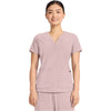 pink pearl - Women's 3-Pocket Y-Neck Top