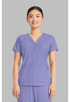 Persian Violet - Healing Hands Quest Women Scrub Top - Front View