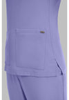 Persian Violet - Women's 3-Pocket Y-Neck Scrub Top (View 4)