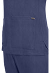 Twilight Blue - Women's 3-Pocket Y-Neck Scrub Top (View 3)
