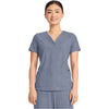 twilight blue - Women's 3-Pocket Y-Neck Top