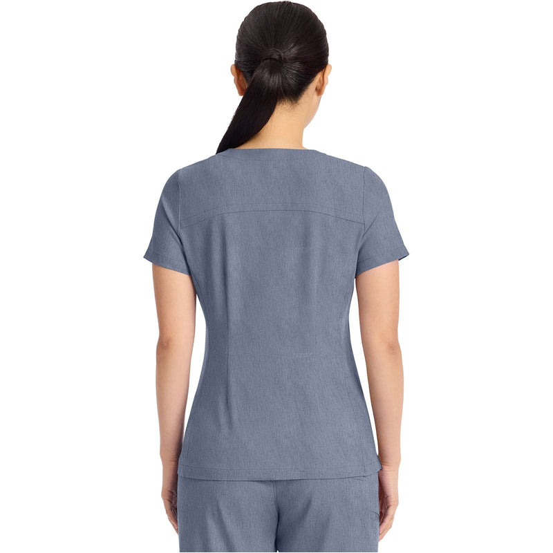 twilight blue - Women's 3-Pocket Y-Neck Top