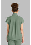Acadia Green - Healing Hands Quest Women Scrub Top - Back View