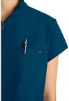 Caribbean - Women's Partial Zip Stand Collar Scrub Top (View 3)