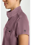 Elderberry - Women's Partial Zip Stand Collar Scrub Top (View 4)
