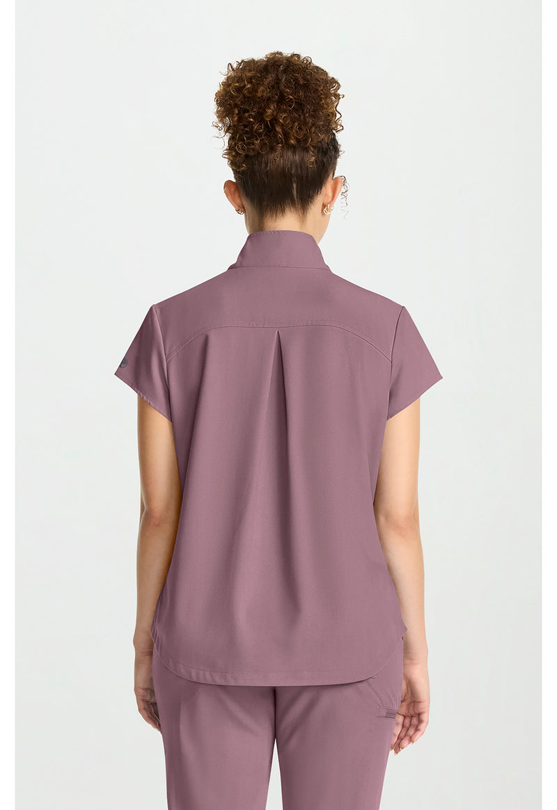 Elderberry - Healing Hands Quest Women Scrub Top - Back View