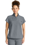Heather Ash - Healing Hands Quest Women Scrub Top - Front View