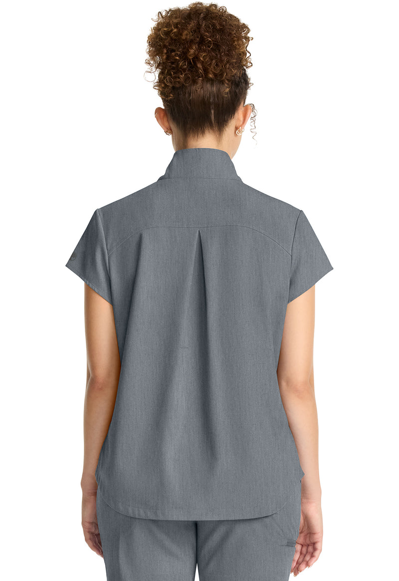 Heather Ash - Healing Hands Quest Women Scrub Top - Back View