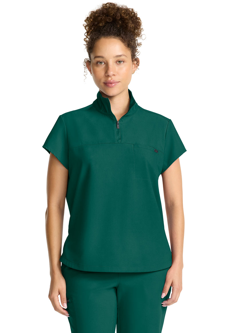 Hunter - Healing Hands Quest Women Scrub Top - Front View