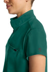 Hunter - Women's Partial Zip Stand Collar Scrub Top (View 3)