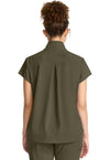 Olive - Healing Hands Quest Women Scrub Top - Back View