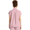 pink pearl - Women's Partial Zip Stand Collar Top