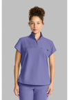 Persian Violet - Healing Hands Quest Women Scrub Top - Front View