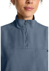 Twilight Blue - Women's Partial Zip Stand Collar Scrub Top (View 2)