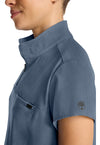 Twilight Blue - Women's Partial Zip Stand Collar Scrub Top (View 4)