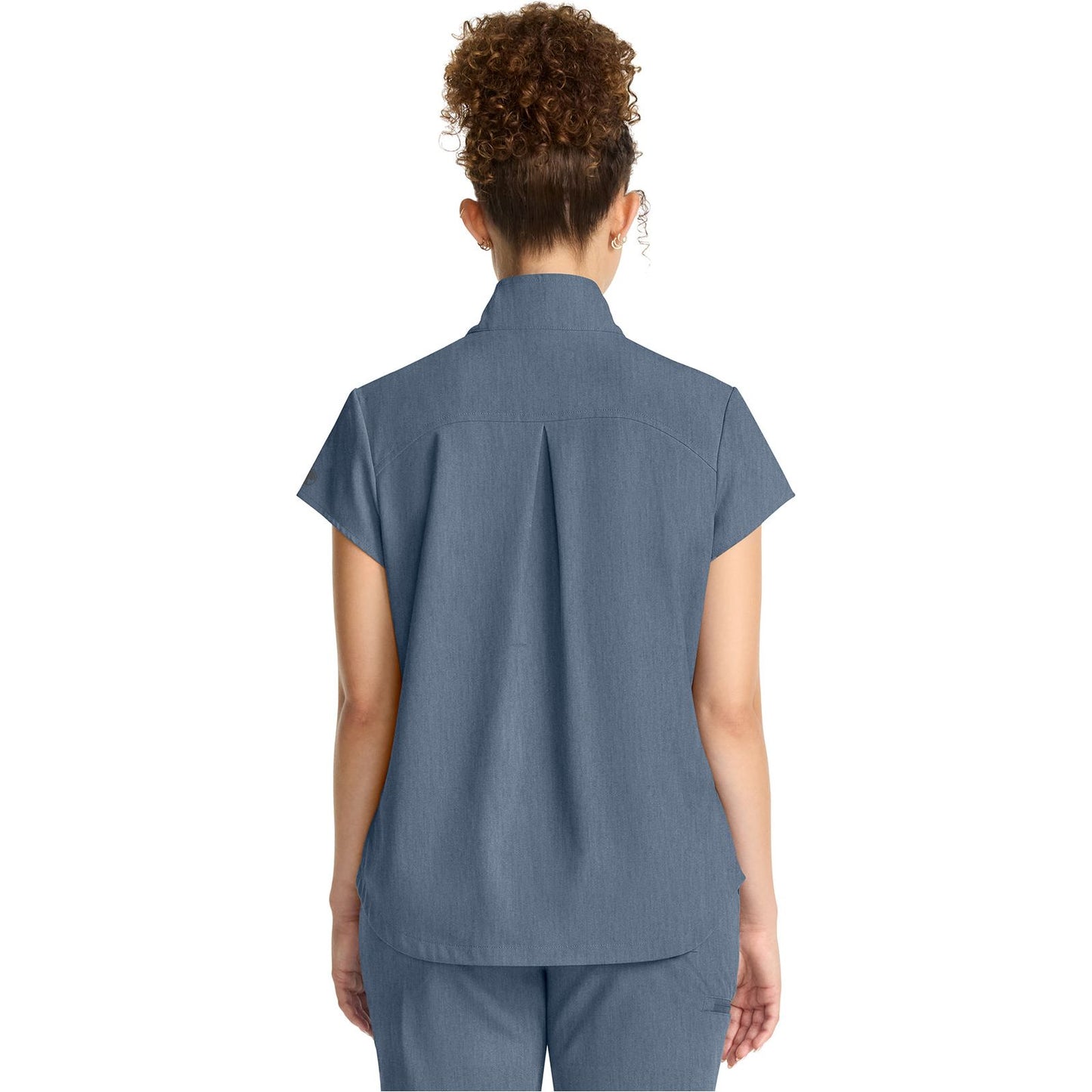 Women's Partial Zip Stand Collar Top