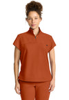 Warm Sunrise - Healing Hands Quest Women Scrub Top - Front View