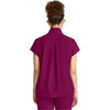 wine - Women's Partial Zip Stand Collar Top