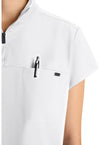 white gardenia - Women's Partial Zip Stand Collar Top (View 3)