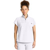 white gardenia - Women's Partial Zip Stand Collar Top