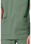 Acadia Green - Men's V-Neck Scrub Top (View 3)