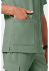 Acadia Green - Men's V-Neck Scrub Top (View 4)