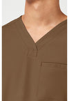 French Brown - Men's V-Neck Scrub Top (View 2)
