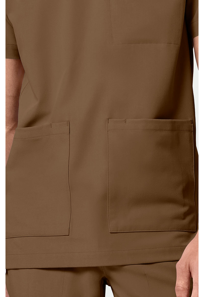 French Brown - Men's V-Neck Scrub Top (View 3)