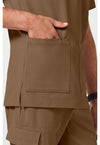 French Brown - Men's V-Neck Scrub Top (View 4)