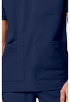Navy - Men's V-Neck Scrub Top (View 3)