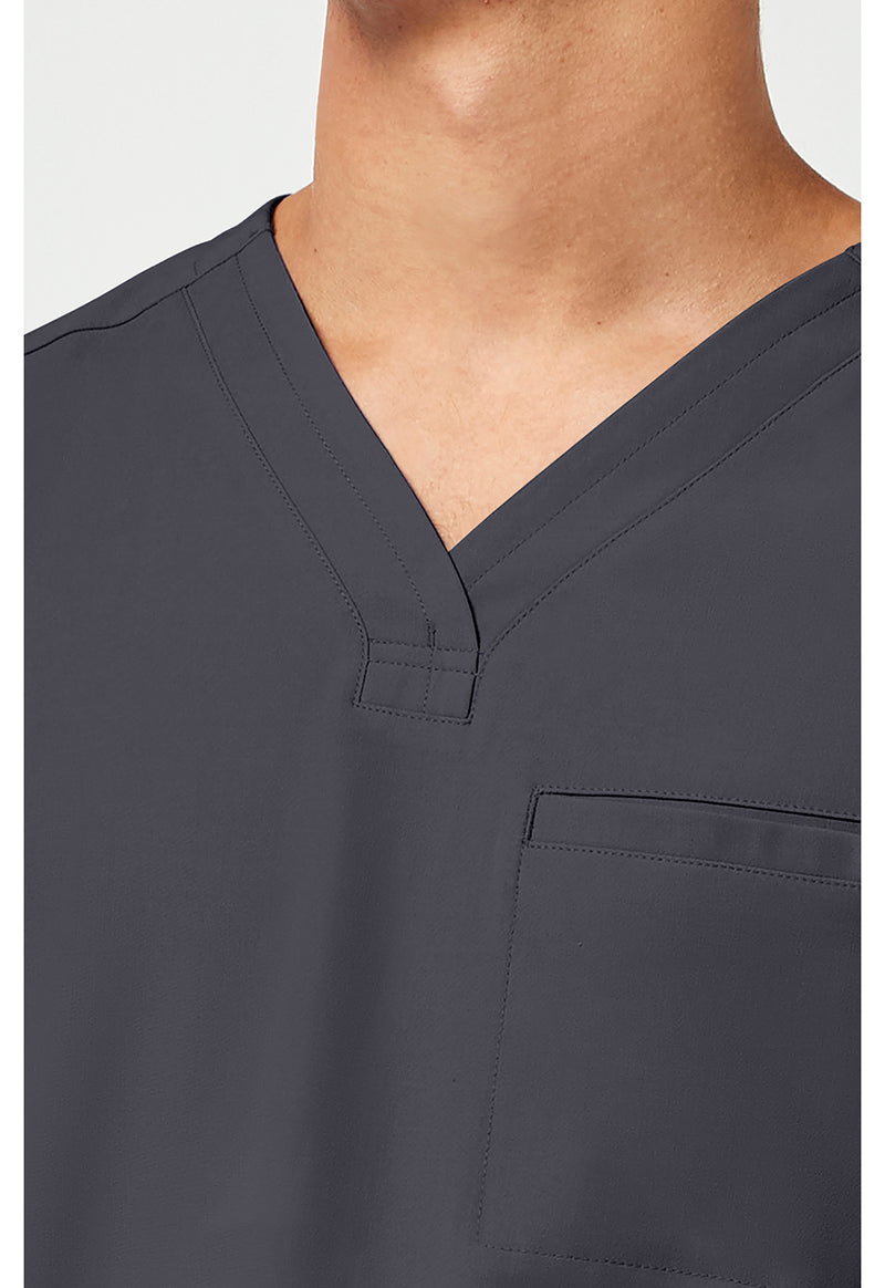 Pewter - Men's V-Neck Scrub Top (View 2)