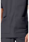 Pewter - Men's V-Neck Scrub Top (View 3)