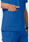 Royal - Men's V-Neck Scrub Top (View 4)