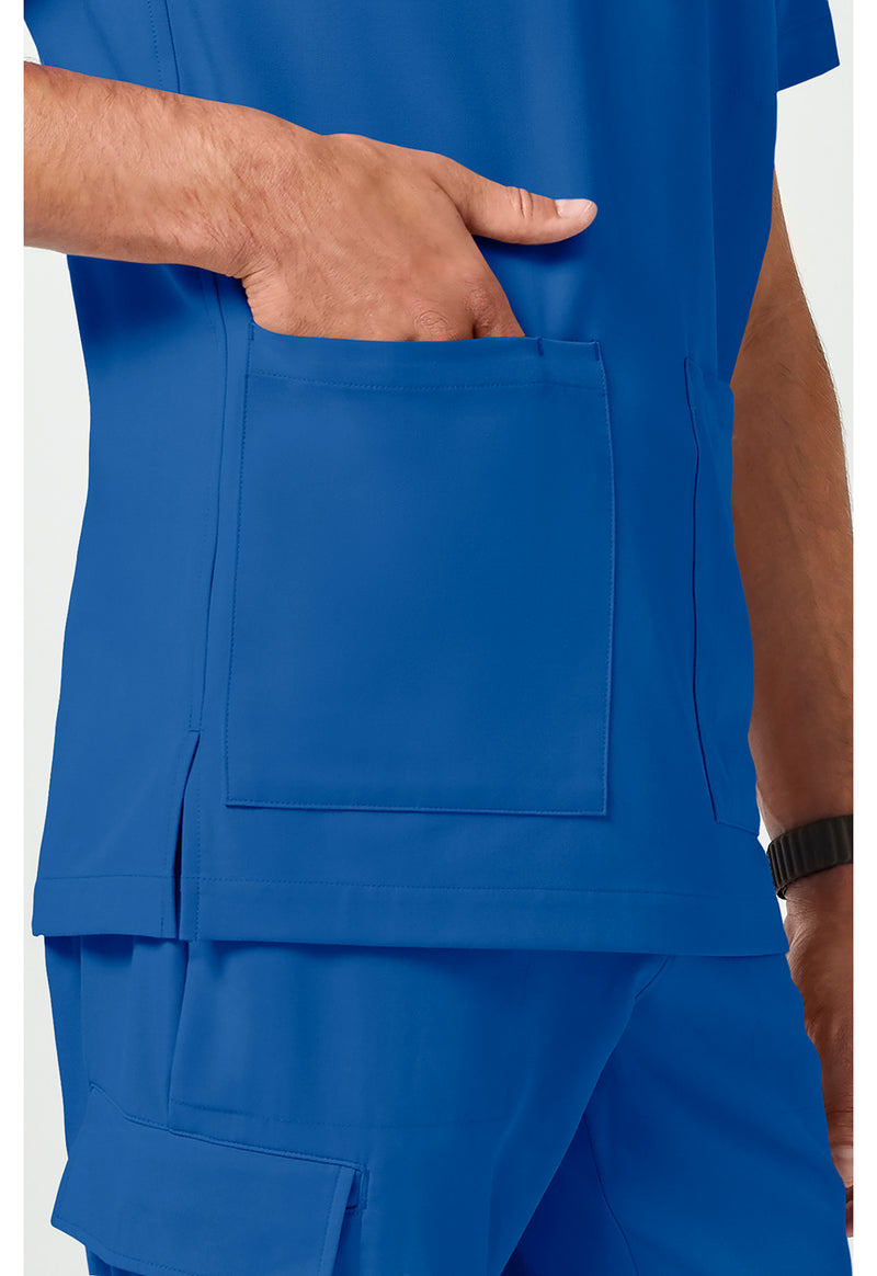 Royal - Men's V-Neck Scrub Top (View 4)