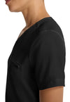 Black - Women's Tuck-in V-Neck Scrub Top (View 3)