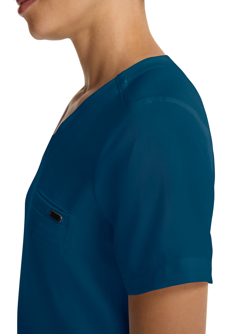 Caribbean - Women's Tuck-in V-Neck Scrub Top (View 3)