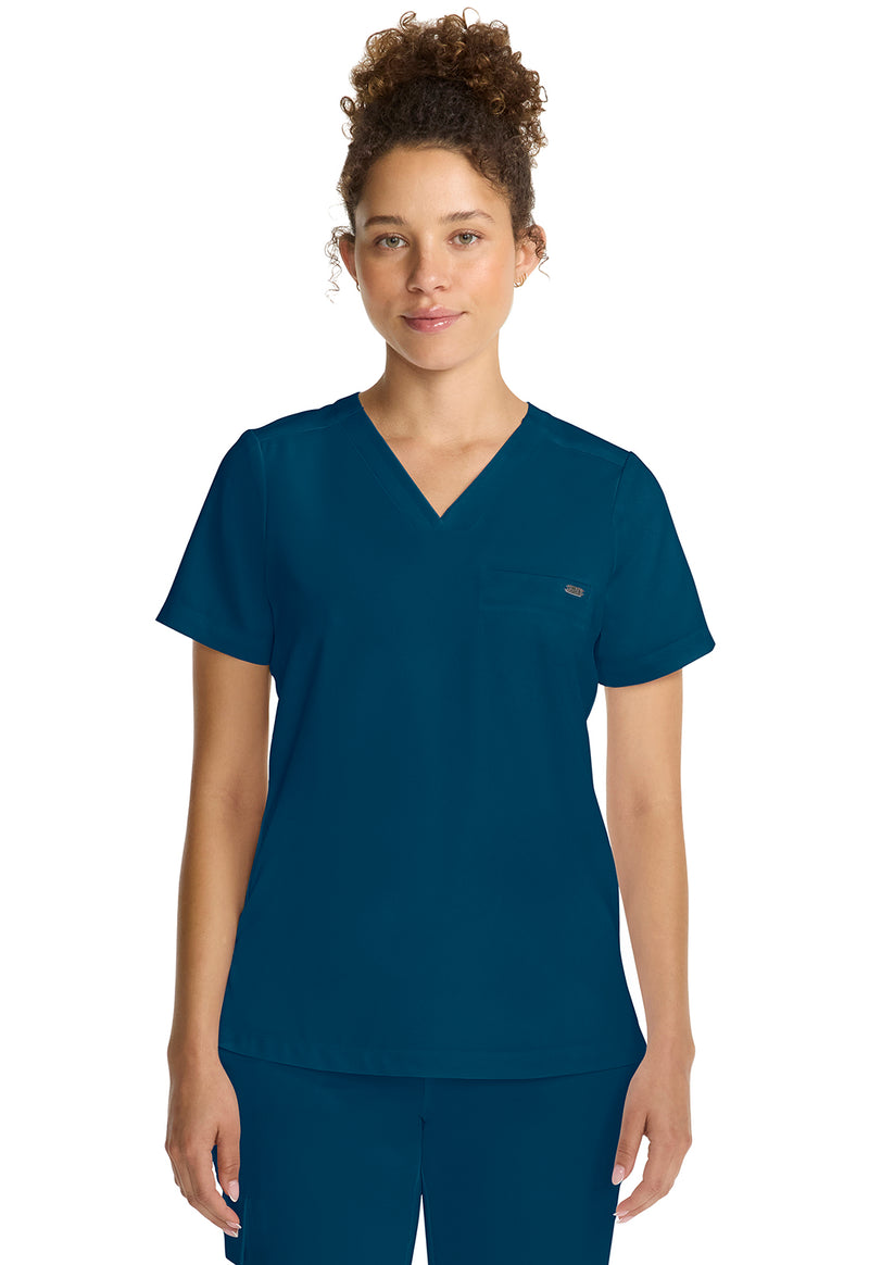 Caribbean - Healing Hands Quest Women Scrub Top - Front View
