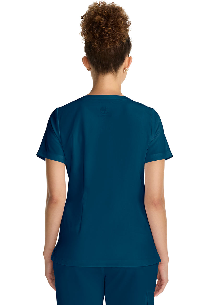 Caribbean - Healing Hands Quest Women Scrub Top - Back View