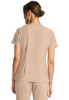 Desert Taupe - Healing Hands Quest Women Scrub Top - Back View