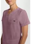 Elderberry - Women's Tuck-in V-Neck Scrub Top (View 4)