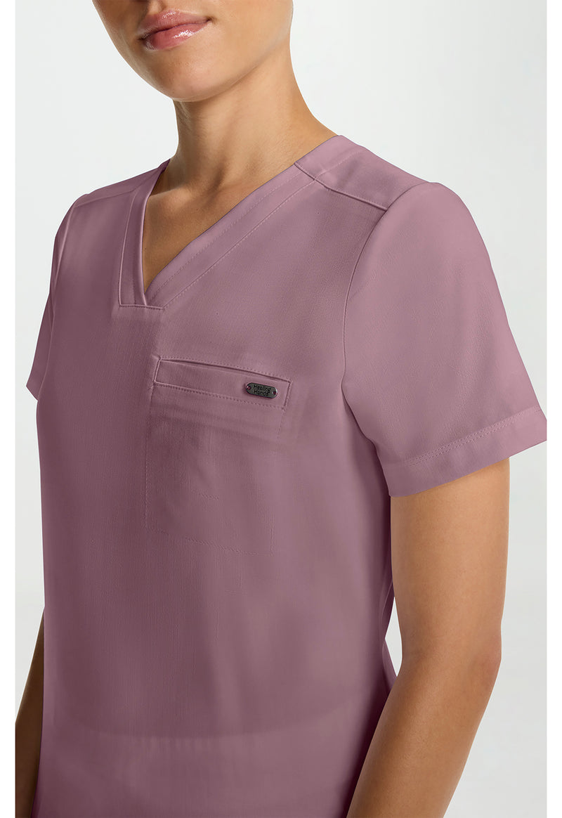 Elderberry - Women's Tuck-in V-Neck Scrub Top (View 4)