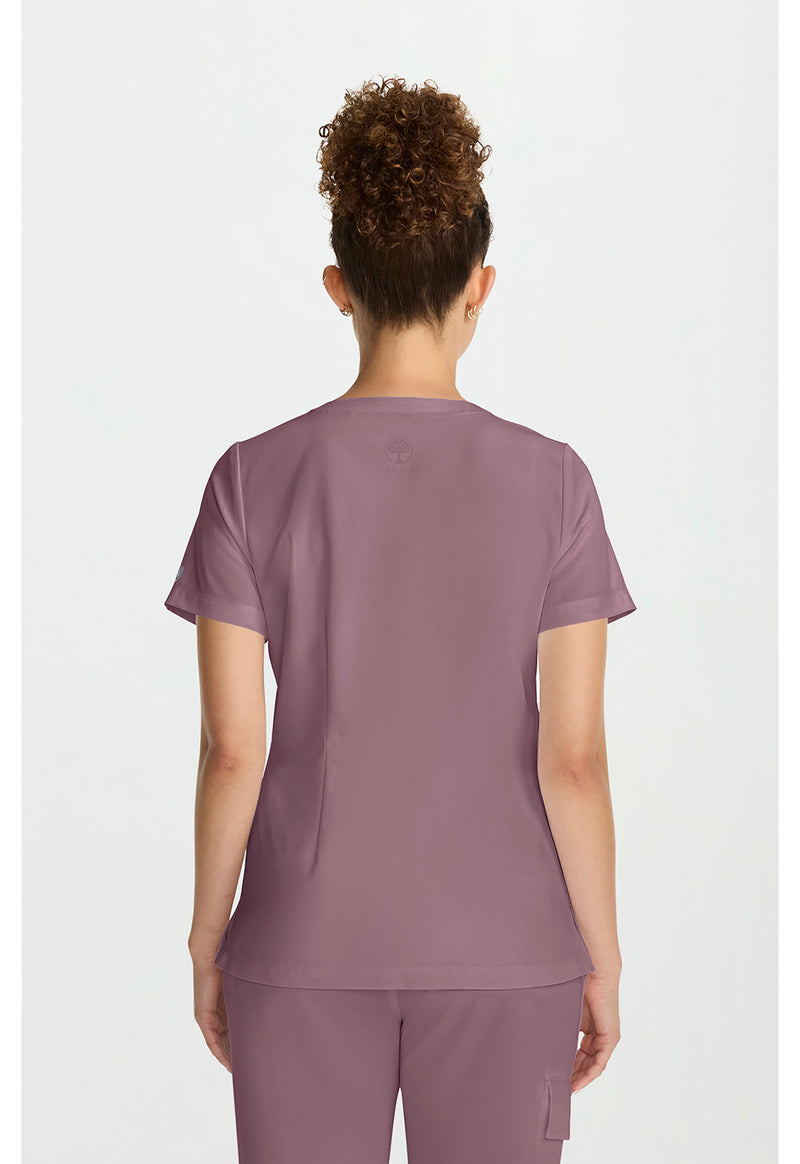 Elderberry - Healing Hands Quest Women Scrub Top - Back View