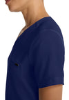 Navy - Women's Tuck-in V-Neck Scrub Top (View 3)