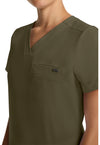 olive - Women's Tuck-in V-Neck Top (View 4)