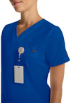 Royal - Women's Tuck-in V-Neck Scrub Top (View 2)