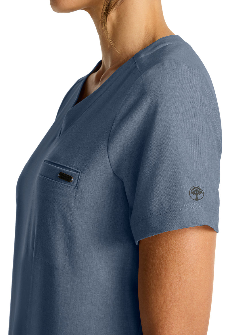 twilight blue - Women's Tuck-in V-Neck Top (View 2)